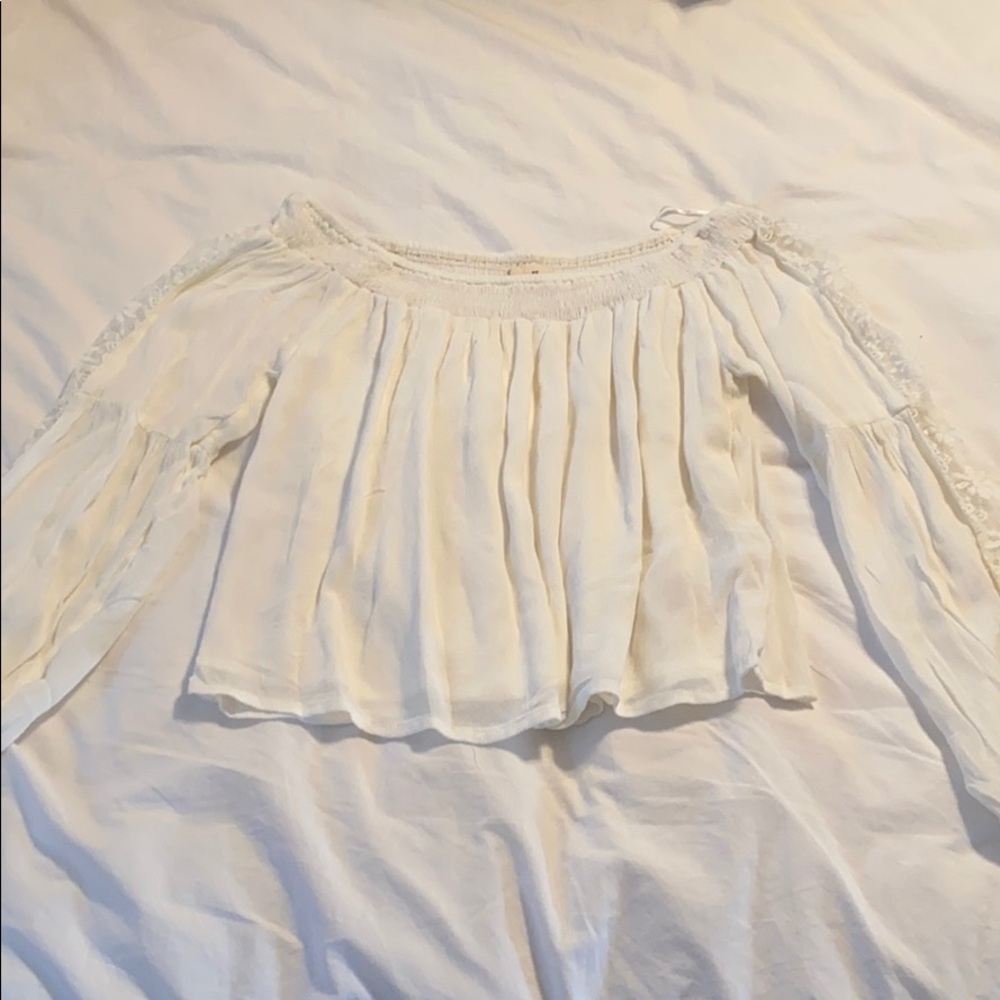 Hollister off the shoulder long sleeve tee
